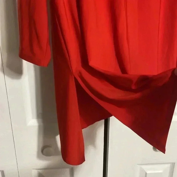 Halston red blouse shirt top - Picture 4 of 9